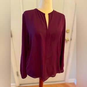 Dalia long sleeve lightweight burgundy top. Size large